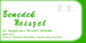 benedek meiszel business card